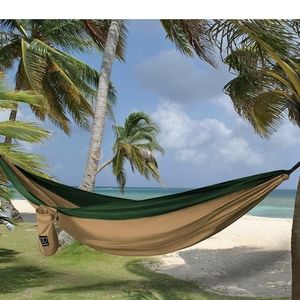 Camping hammock with straps